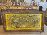  Quà Tặng Tranh Vinh Hoa Phú Quý đồng vàng dát tam khí kích thước 90 x 170 cm 