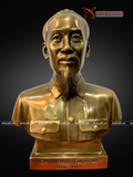  Quà Tặng Sếp Tượng Bác Hồ bằng đồng vàng hun nâu kích thước 23 x 19 x 9 cm 