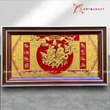  Quà Mừng Thọ Tranh Mừng Thọ kích thước 52 x 92 cm mạ vàng 24k 
