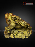  Quà Tặng Phong Thủy Tượng Thiềm Thừ đồng vàng kích thước 22 x 24 x 33 cm 