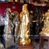  Quà Tặng Phong Thủy Tượng Khổng Minh đồng đỏ dát vàng cao 50 cm 