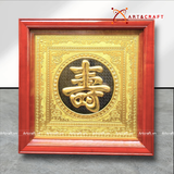  Quà Tặng Mẹ Tranh Chữ Thọ kích thước 68 x 68 dát vàng 
