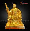  Quà Tặng Phong Thủy Tượng Quan Công dát vàng kích thước 22 x 14 x 14 cm 