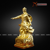  Quà Tặng Sếp Tượng Trần Hưng Đạo đồng vàng dát vàng kích thước 30 x 12 cm 
