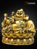  Quà Tặng Sếp Tượng Di Lặc đồng vàng kích thước 14 x 13 cm 