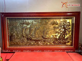  Quà Tặng Khai Trương Tranh đồng Thuận Buồm Xuôi Gió kích thước 1m2 x 2m3 giả cổ 