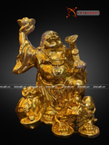  Quà Tặng Sếp Tượng Di Lặc dát vàng kích thước 18 x 13 x 9 cm 