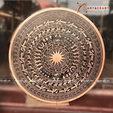  Quà Tặng Đối Tác Tranh Trống Đồng đường kính 81 cm đồng đỏ hoạ tiết thúc nổi 