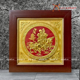  Quà Mừng Thọ Tranh Mừng Thọ kích thước 42 x 42 cm dát vàng 24k 