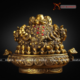  Quà Tặng Phong Thủy Tượng Thiềm Thừ đồng vàng kích thước 29 x 23 x 22 cm 