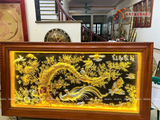  Quà Tặng Tranh Vinh Hoa Phú Quý đồng đỏ dát vàng dát bạc kích thước 90 x 170 cm 