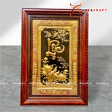  Quà Tặng Mẹ Tranh Chữ Lộc kích thước 88 x 128 cm mạ vàng 24k 
