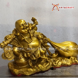  Quà Tặng Sếp Tượng Di Lặc đồng vàng kích thước 12,5 x 22,5 x 7 cm 