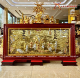 Quà Mừng Thọ Tranh Mừng Thọ kích thước 80 x 155 cm dát tam khí 