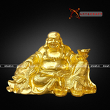  Quà Tặng Sếp Tượng Di Lặc đồng đỏ dát vàng kích thước 40 x 70 cm 