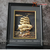  Quà Tặng Khai Trương Tranh đồng Thuận Buồm Xuôi Gió kích thước 25 x 32 cm mạ vàng 24K 