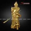  Quà Tặng Phong Thủy Tượng Quan Công đồng vàng kích thước 37 x 15 cm 