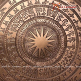  Quà Tặng Đối Tác Tranh Trống Đồng đường kính 60 cm đồng đỏ hoa văn chìm kích thước 60 cm 