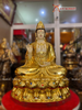  Quà Tặng Phong Thủy Tượng Phật Quan Âm dát vàng kích thước 40 x 26 x 26 cm 