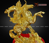 Quà Tặng Phong Thủy Tượng Quan Công đồng vàng dát vàng kích thước 45 x 37 x 12 cm 