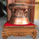  Quà Tặng Trống Đồng Đông Sơn đồng đỏ hoa văn chìm đường kính 40 cm 