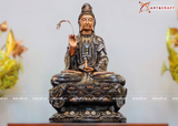  Quà Tặng Phong Thủy Tượng Phật Quan Âm đồng đỏ khảm điểm vàng cao 61 cm 