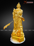  Quà Tặng Phong Thủy Tượng Quan Công đồng đỏ dát vàng kích thước 70 x 30 x 25 cm 