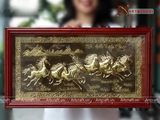  Quà Tân Gia Tranh đồng Mã Đáo Thành Công kích thước 36 x 66 cm 