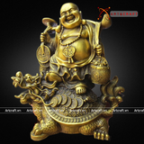  Quà Tặng Sếp Tượng Di Lặc đồng vàng 30 x 30 x 15 cm 