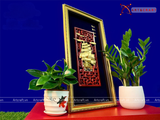  Quà Tặng Khai Trương Tranh đồng Thuận Buồm Xuôi Gió kích thước 36 x 66 cm dát vàng 