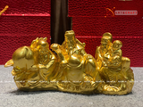  Quà Tặng Phong Thủy Tượng Phúc Lộc Thọ dát vàng kích thước 8 x 15 x 5,5 cm 