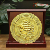  Quà Tặng Khai Trương Tranh đồng Thuận Buồm Xuôi Gió kích thước 23 x 23 cm 