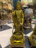  Quà Tặng Phong Thủy Tượng Phật Quan Âm đồng vàng cao 68 cm 