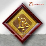  Quà Tặng Mẹ Tranh Chữ Lộc kích thước 50 x 50 cm mạ vàng 24k 