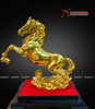 Quà Tặng Sếp Tượng Mã Đáo Thành Công dát vàng kích thước 28 x 27 cm 
