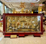  Quà Mừng Thọ Tranh Mừng Thọ kích thước 90 x 170 cm dát tam khí 
