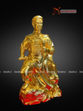  Quà Tặng Sếp Tượng Trần Hưng Đạo đồng vàng dát vàng cao 42 cm 