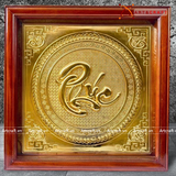  Quà Tặng Mẹ Tranh Chữ Phúc kích thước 68 x 68 cm mạ vàng 24k 