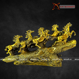  Quà Tặng Sếp Tượng Mã Đáo Thành Công đồng vàng nguyên chất 18 x 28 x 8 cm 