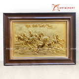  Quà Tân Gia Tranh đồng Mã Đáo Thành Công kích thước 38 x 28 cm 