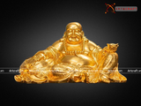  Quà Tặng Sếp Tượng Di Lặc dát vàng dài 44 cm 