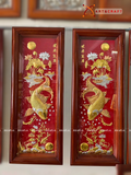  Quà Tặng Phong Thủy Tranh Cá Chép Trông Trăng kích thước 100 x 40 cm 