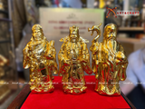  Quà Tặng Phong Thủy Tượng Phúc Lộc Thọ dát vàng kích thước 15 x 5 x 6 cm 