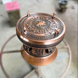  Quà Tặng Trống Đồng Đông Sơn đồng đỏ hoa văn chìm kích thước 25 x 22,5 cm 