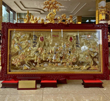  Quà Mừng Thọ Tranh Mừng Thọ kích thước 90 x 170 cm dát tam khí 