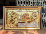  Quà Tặng Khai Trương Tranh đồng Thuận Buồm Xuôi Gió kích thước 75 x 115 cm dát tam khí 