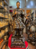  Quà Tặng Sếp Tượng Trần Hưng Đạo đồng đỏ khảm ngũ sắc 70 x 22 x 24 cm 