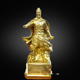  Quà Tặng Sếp Tượng Trần Hưng Đạo đồng vàng dát vàng kích thước 30 x 12 cm 