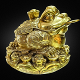  Quà Tặng Phong Thủy Tượng Thiềm Thừ đồng vàng kích thước 30 x 25 x 25 cm 