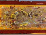 Quà Tặng Tranh Vinh Hoa Phú Quý đồng đỏ dát vàng bạc kích thước 230 x 120 cm 